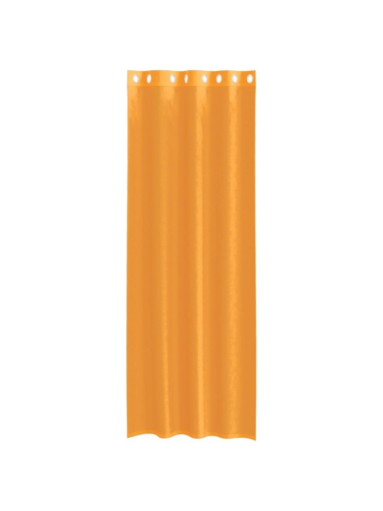 VOILE KARDINAD RÕNGASTIHENDIGA 2 TK ORANŽ 140X260 CM
