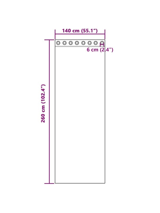 VOILE KARDINAD RÕNGASTIHENDIGA 2 TK ORANŽ 140X260 CM