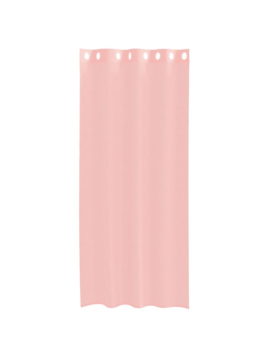 RÕNGASTIHENDIGA KARDINAD 2 TK ROOSA 140X225 CM