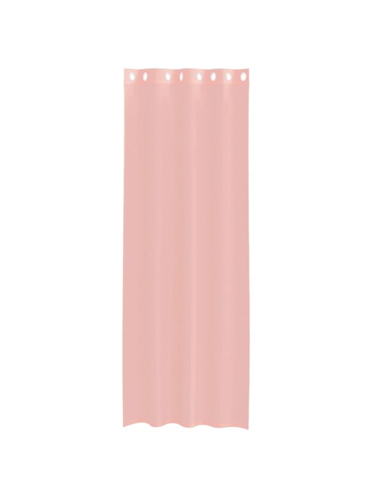 VOILE KARDINAD RÕNGASTEGA 2 TK ROOSA 140X300 CM