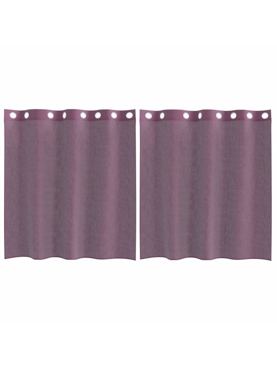 VOILE KARDINAD RÕNGASTEGA 2 TK LILLA 140X140 CM