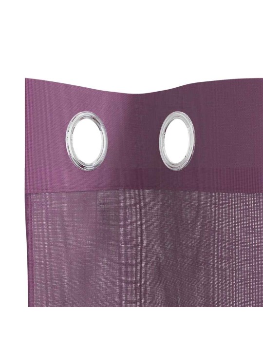 VOILE KARDINAD RÕNGASTEGA 2 TK LILLA 140X140 CM