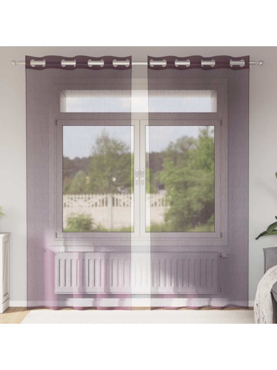 VOILE KARDINAD LÄBIVÕREDEGA 2 TK LILLA 140X245 CM
