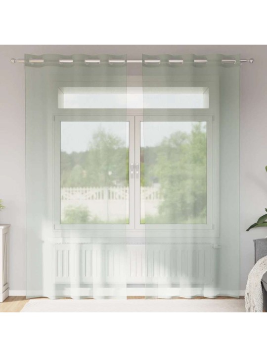 VOILE KARDINAD RÕNGASTIHENDIGA 2 TK HELEHALL 140X245 CM