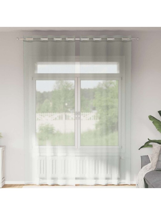 VOILE KARDINAD RÕNGASTIHENDIGA 2 TK HELEHALL 140X300 CM