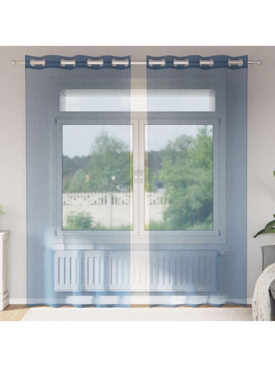 VOILE KARDINAD KOOS RÕNGASTEGA 2 TK ROYAL BLUE
