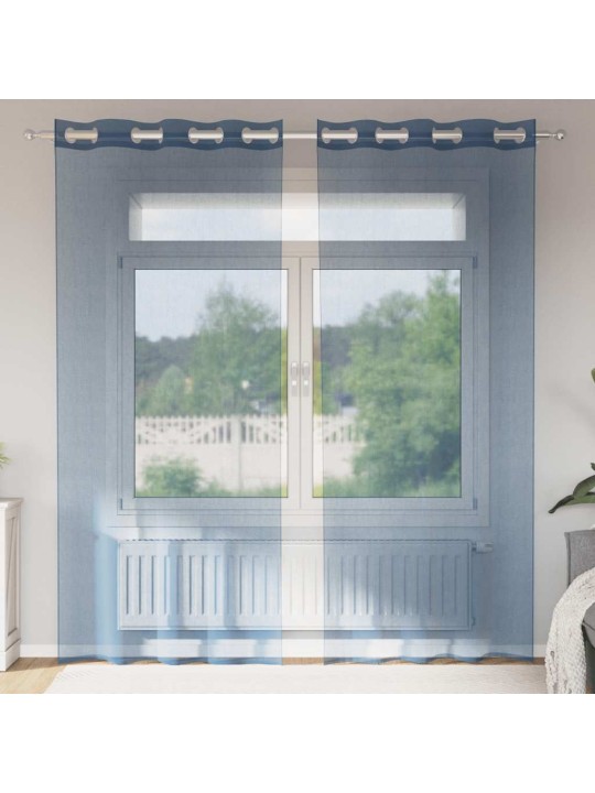 VOILE KARDINAD KOOS RÕNGASTEGA 2 TK ROYAL BLUE