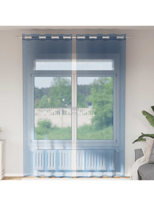 VOILE KARDINAD KOOS RÕNGASTEGA 2 TK ROYAL BLUE