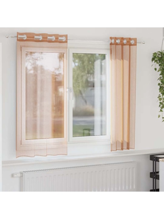 VOILE KARDINAD RÕNGASTEGA 2 TK TERRAKOTA