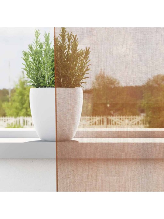 VOILE KARDINAD RÕNGASTEGA 2 TK TERRAKOTA