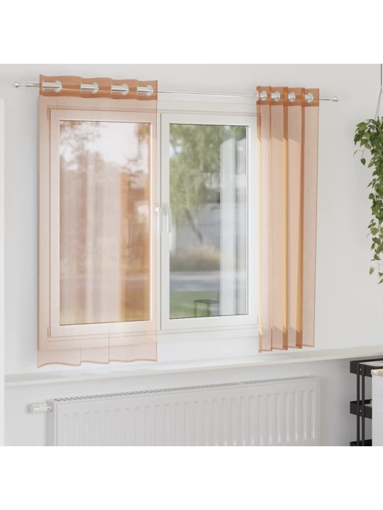 VOILE KARDINAD RÕNGASTEGA 2 TK TERRAKOTA