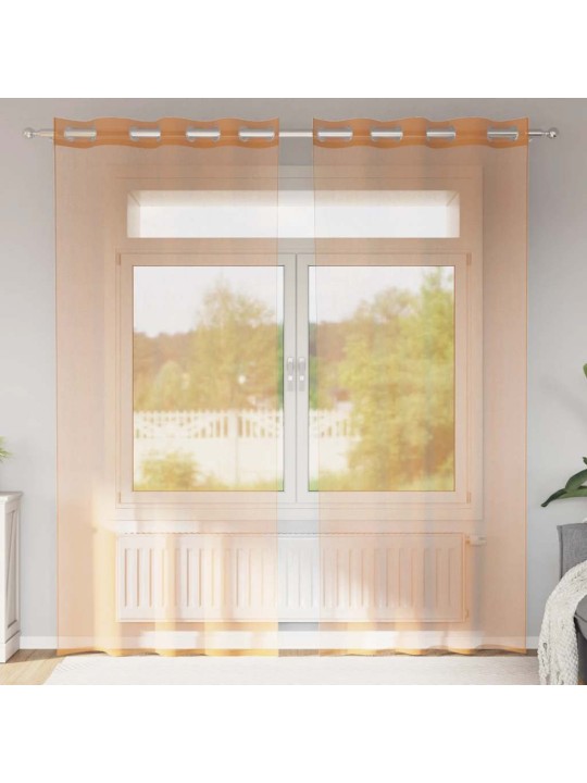 VOILE KARDINAD RÕNGASTEGA 2 TK TERRAKOTA