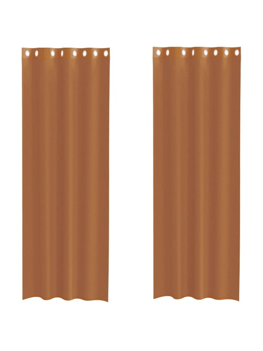 VOILE KARDINAD RÕNGASTEGA 2 TK TERRAKOTA