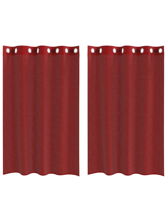 VOILE KARDINAD KOOS RÕNGASTEGA 2 TK WINE RED