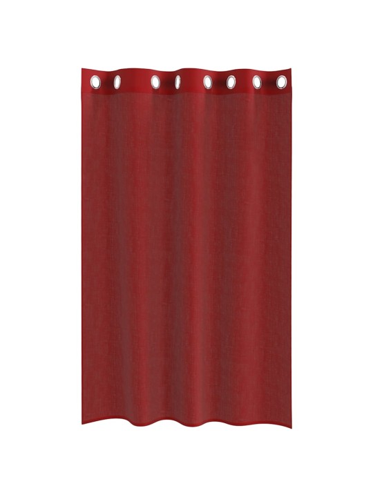 VOILE KARDINAD KOOS RÕNGASTEGA 2 TK WINE RED