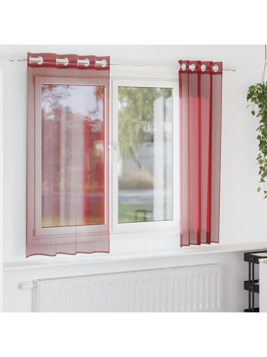 VOILE KARDINAD KOOS RÕNGASTEGA 2 TK WINE RED