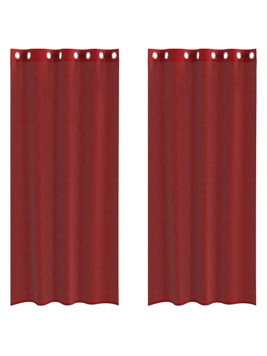 VOILE KARDINAD KOOS RÕNGASTEGA 2 TK WINE RED