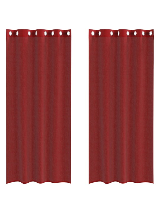 VOILE KARDINAD KOOS RÕNGASTEGA 2 TK WINE RED
