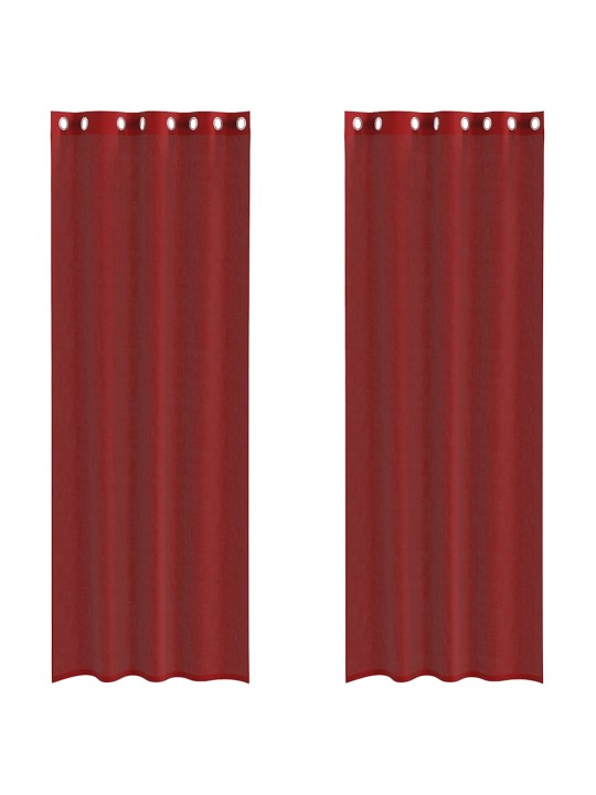 VOILE KARDINAD KOOS RÕNGASTEGA 2 TK WINE RED