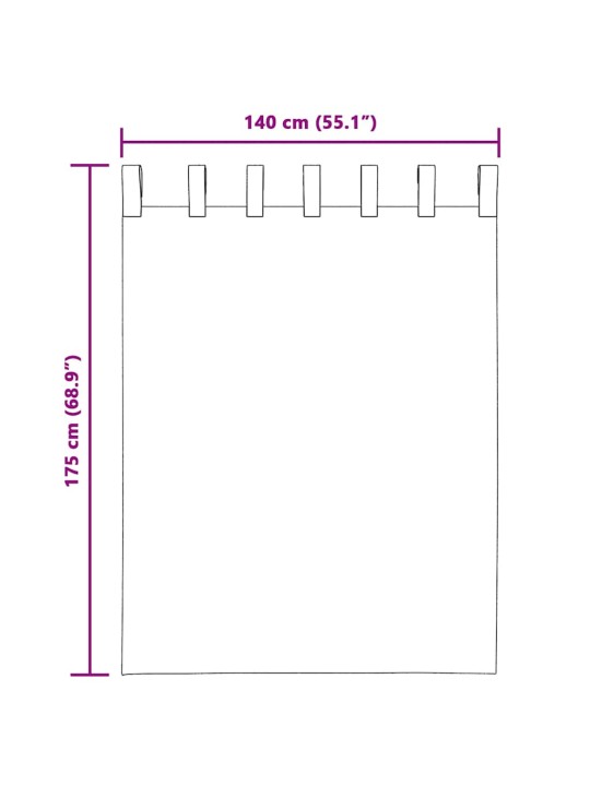 VOILE KARDINAD TAB TOPIGA 2 TK MUST
