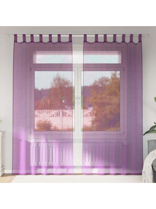 AASADEGA VOILE KARDINAD 2 TK LILLA 140X245 CM