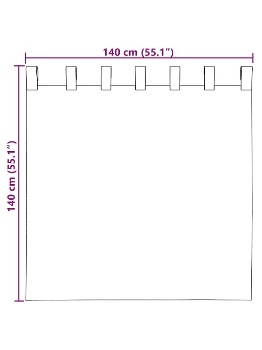 AASADEGA VOILE KARDINAD 2 TK LIIV 140X140 CM