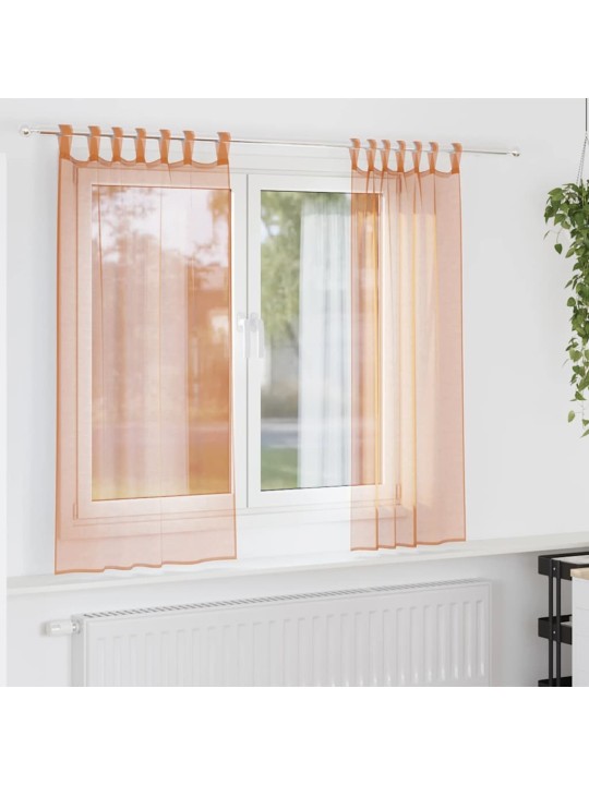 AASADEGA VOILE KARDINAD 2 TK TERRAKOTA 140X140 CM