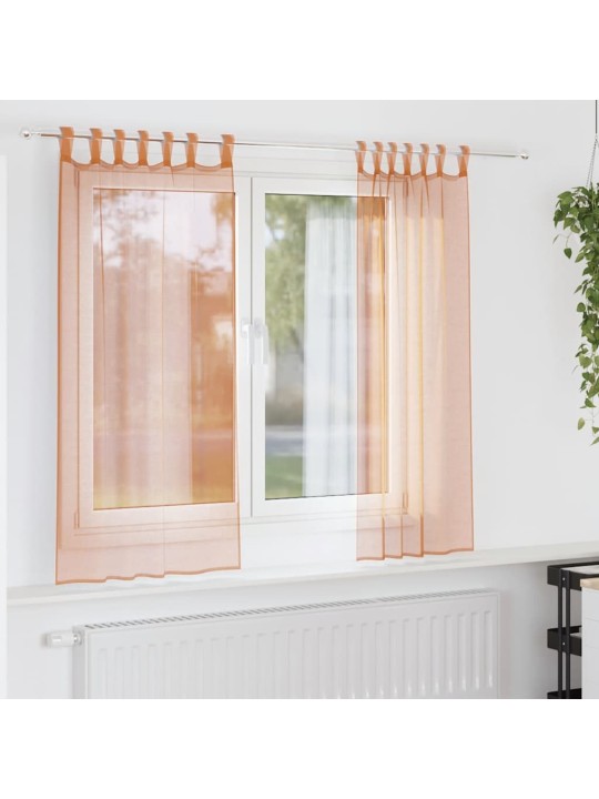 AASADEGA VOILE KARDINAD 2 TK TERRAKOTA 140X175 CM