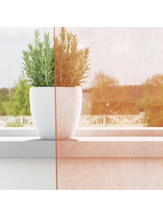AASADEGA VOILE KARDINAD 2 TK TERRAKOTA 140X225 CM