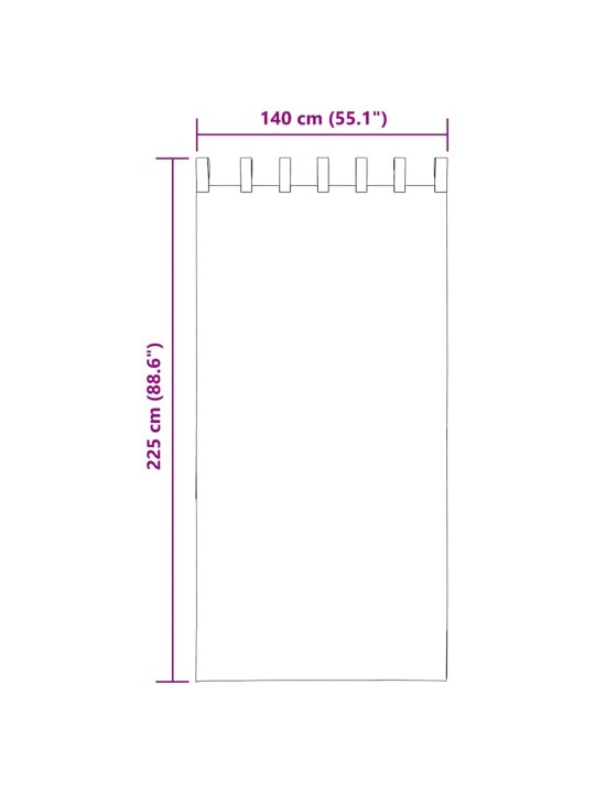 AASADEGA VOILE KARDINAD 2 TK TERRAKOTA 140X225 CM