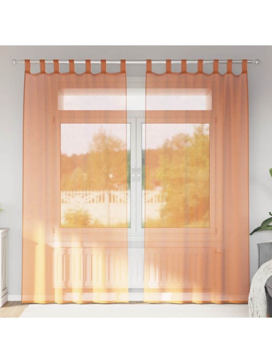 AASADEGA VOILE KARDINAD 2 TK TERRAKOTA 140X225 CM