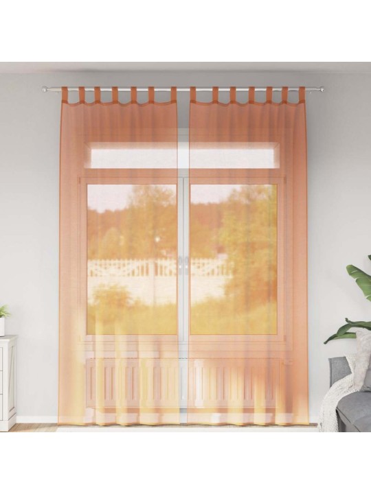 AASADEGA VOILE KARDINAD 2 TK TERRAKOTA 140X260 CM