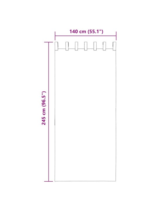 AASADEGA VOILE KARDINAD 2 TK VALGE 140X245 CM