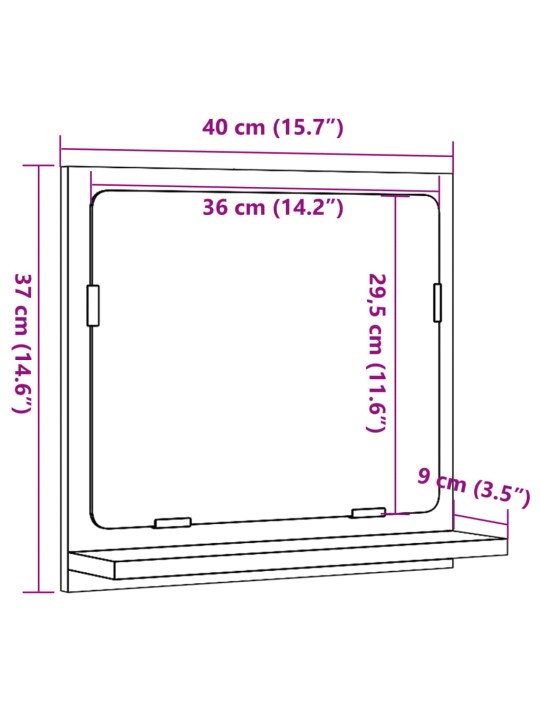 VANNITOA PEEGELKAPP VANA PUIT 40X11X37 CM INSENERPUIT