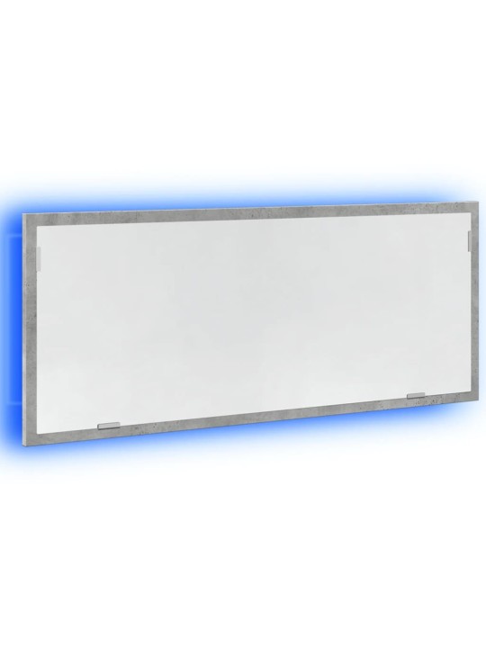 Led vannitoa peeglikapp, betoonhall, 100x8,5x37 cm, tehispuit