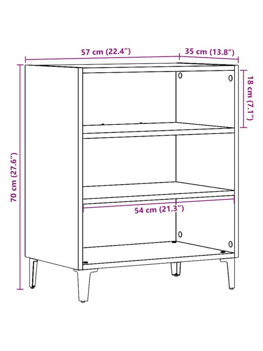 PUHVETKAPP OLD WOOD 57X35X75 CM ENGINEERED WOOD