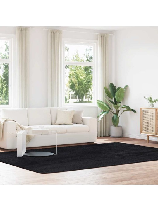 KÕRGE NARMAGA SHAGGY VAIP, NAVARRA, MUST, 240X340 CM, POLÜESTER