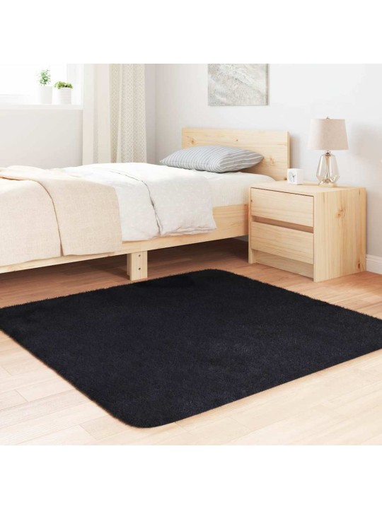 KÕRGE NARMAGA SHAGGY VAIP, NAVARRA, MUST, 120X120 CM, POLÜESTER
