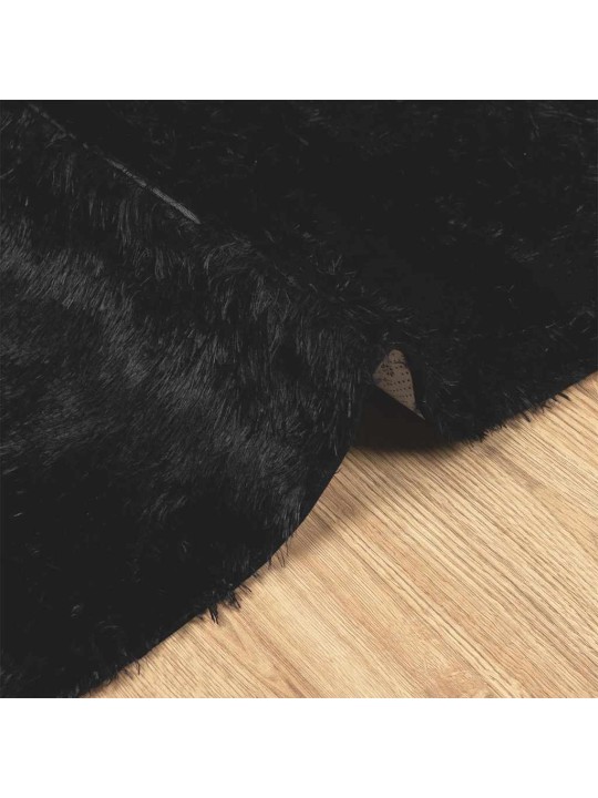 KÕRGE NARMAGA SHAGGY VAIP, NAVARRA, MUST, 120X120 CM, POLÜESTER