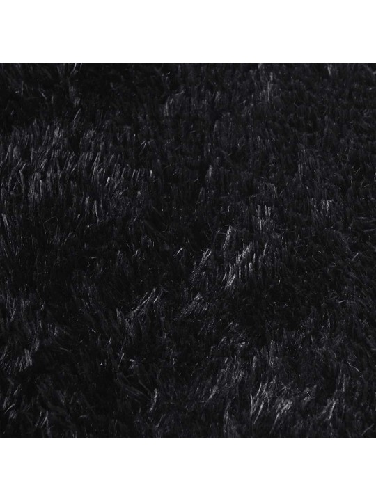 KÕRGE NARMAGA SHAGGY VAIP, NAVARRA, MUST, 120X120 CM, POLÜESTER