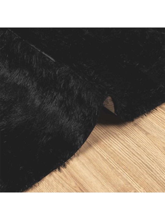 KÕRGE NARMAGA SHAGGY VAIP, NAVARRA, MUST, 240X240 CM, POLÜESTER