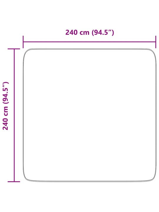 KÕRGE NARMAGA SHAGGY VAIP, NAVARRA, MUST, 240X240 CM, POLÜESTER