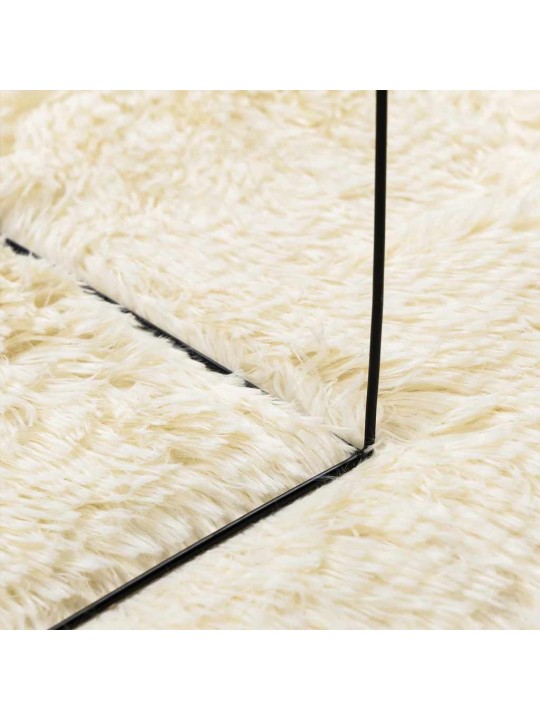 KÕRGE NARMAGA SHAGGY VAIP, NAVARRA, KREEMJAS, 240X240 CM