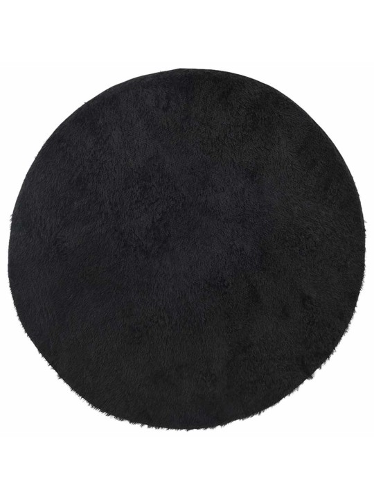 KÕRGE NARMAGA SHAGGY VAIP, NAVARRA, MUST, 120X120 CM, POLÜESTER