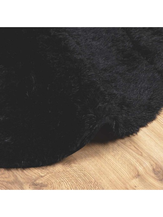 KÕRGE NARMAGA SHAGGY VAIP, NAVARRA, MUST, 120X120 CM, POLÜESTER