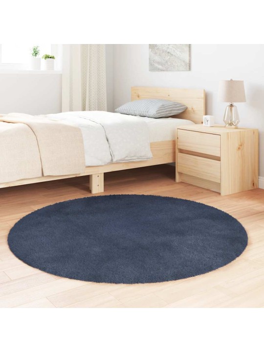 KÕRGE NARMAGA SHAGGY VAIP, NAVARRA, TUMESININE, 120X120 CM