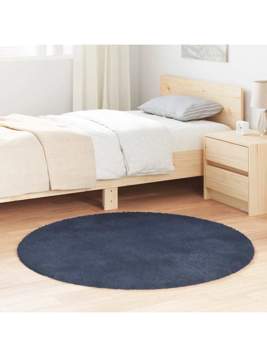 KÕRGE NARMAGA SHAGGY VAIP, NAVARRA, TUMESININE, 120X120 CM