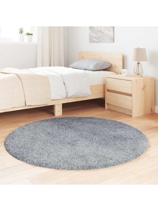 KÕRGE NARMAGA SHAGGY VAIP, NAVARRA, HÕBEHALL, 120X120 CM