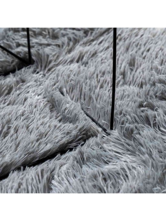 KÕRGE NARMAGA SHAGGY VAIP, NAVARRA, HÕBEHALL, 120X120 CM