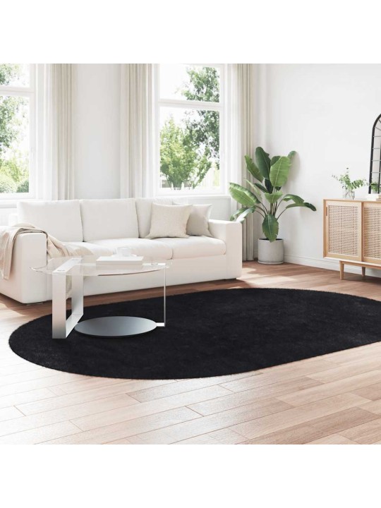 KÕRGE NARMAGA SHAGGY VAIP, NAVARRA, MUST, 300X200 CM, POLÜESTER